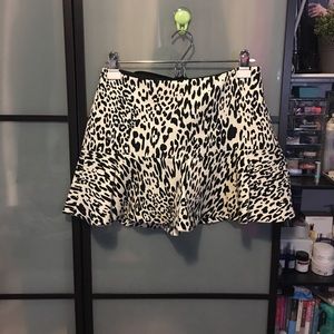 zara leopard mini skirt